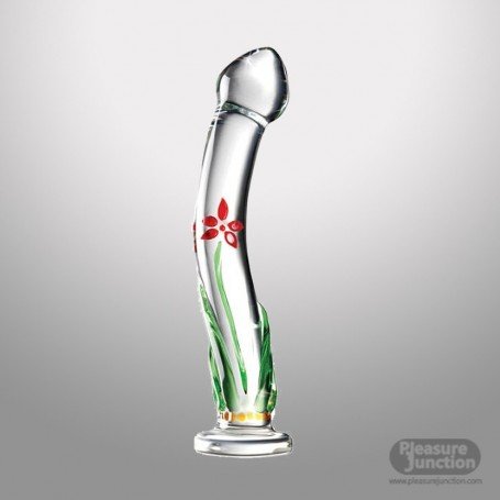 Purchase Best Quality Flower Crystal Glass Dildo Sex Toy